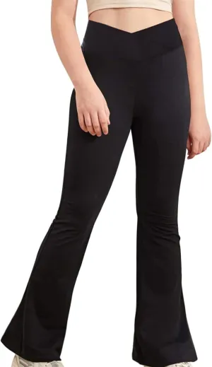 Bell Bottoms for Girls Flare Leggings High Waisted Gym Active Bootcut Yoga Pants for Kids Bell Bottoms Leggings