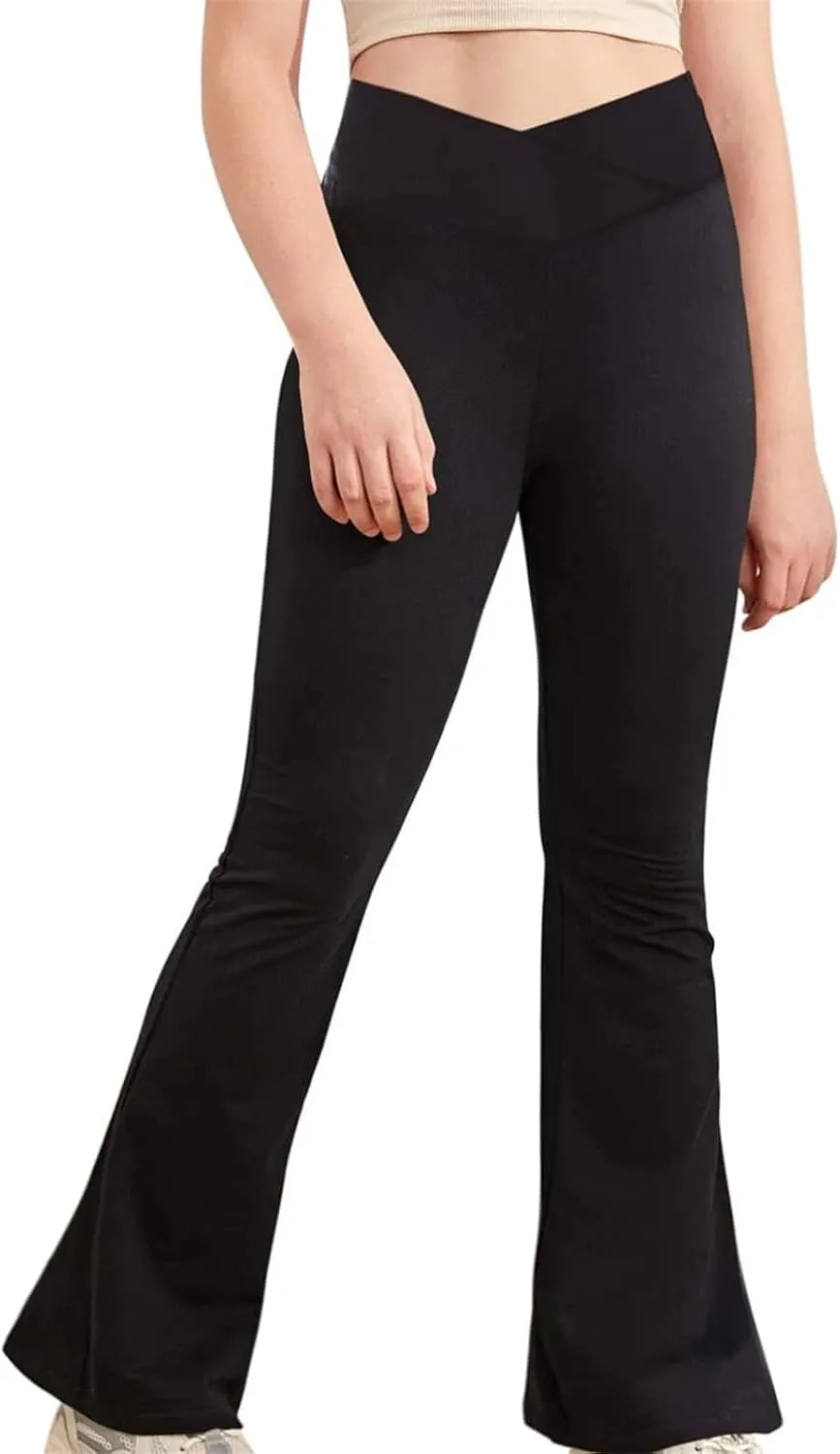 Bell Bottoms for Girls Flare Leggings High Waisted Gym Active Bootcut Yoga Pants for Kids Bell Bottoms Leggings