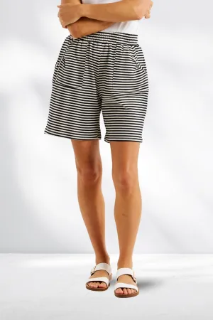 Betty Basics Harvard Shorts Cream Black Stripe