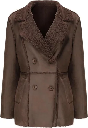 Biker Faux Suede Leather Leather Jacket Women's Lightweight Leather Jacket Casual Motorcycle PU Biker Coat