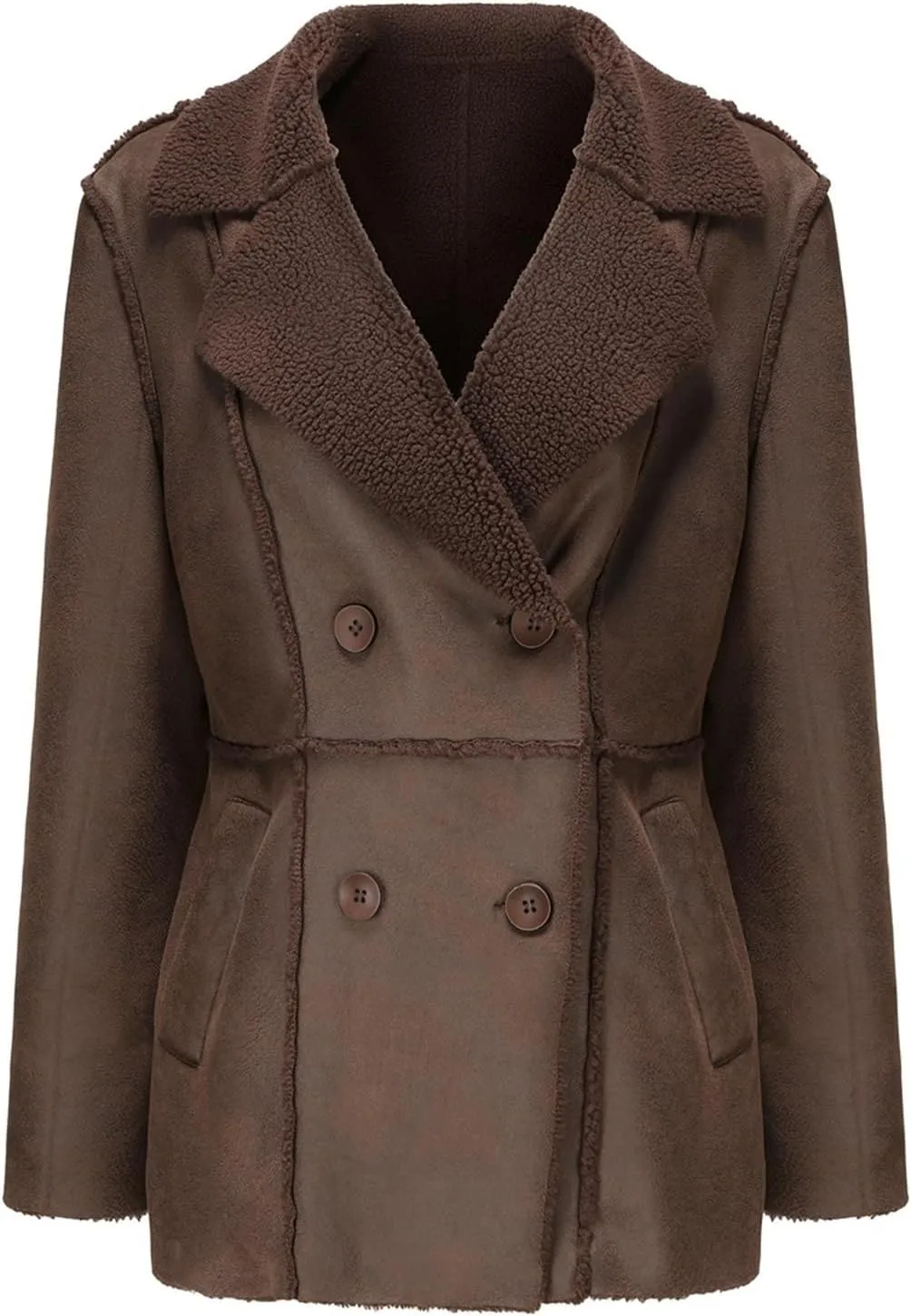 Biker Faux Suede Leather Leather Jacket Women's Lightweight Leather Jacket Casual Motorcycle PU Biker Coat
