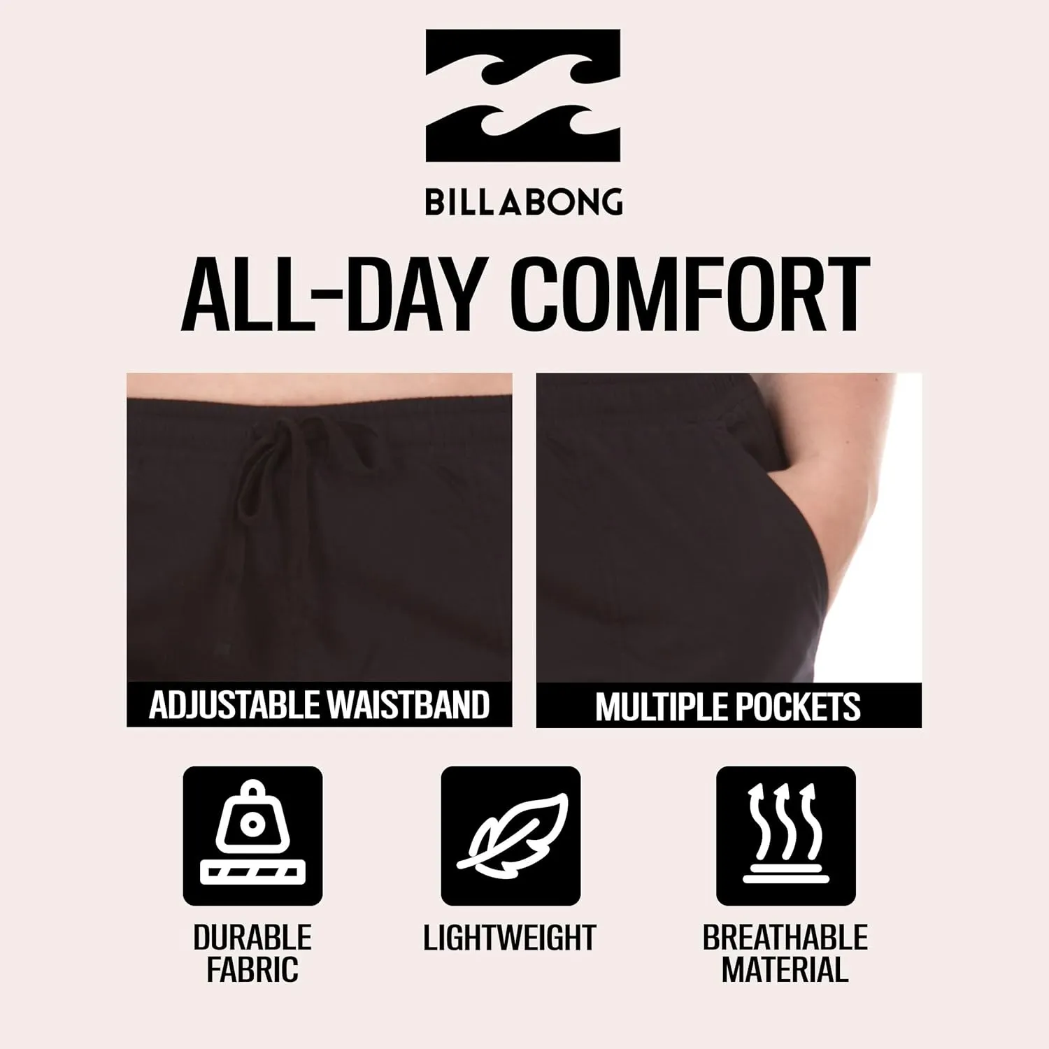 Billabong Plus Size Beach Pants - Womens Loose Fit High Waisted Summer Pants