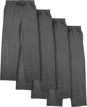 Bioworld Men's 4pk Graphite Heather Sleep Pajama Pants-Small