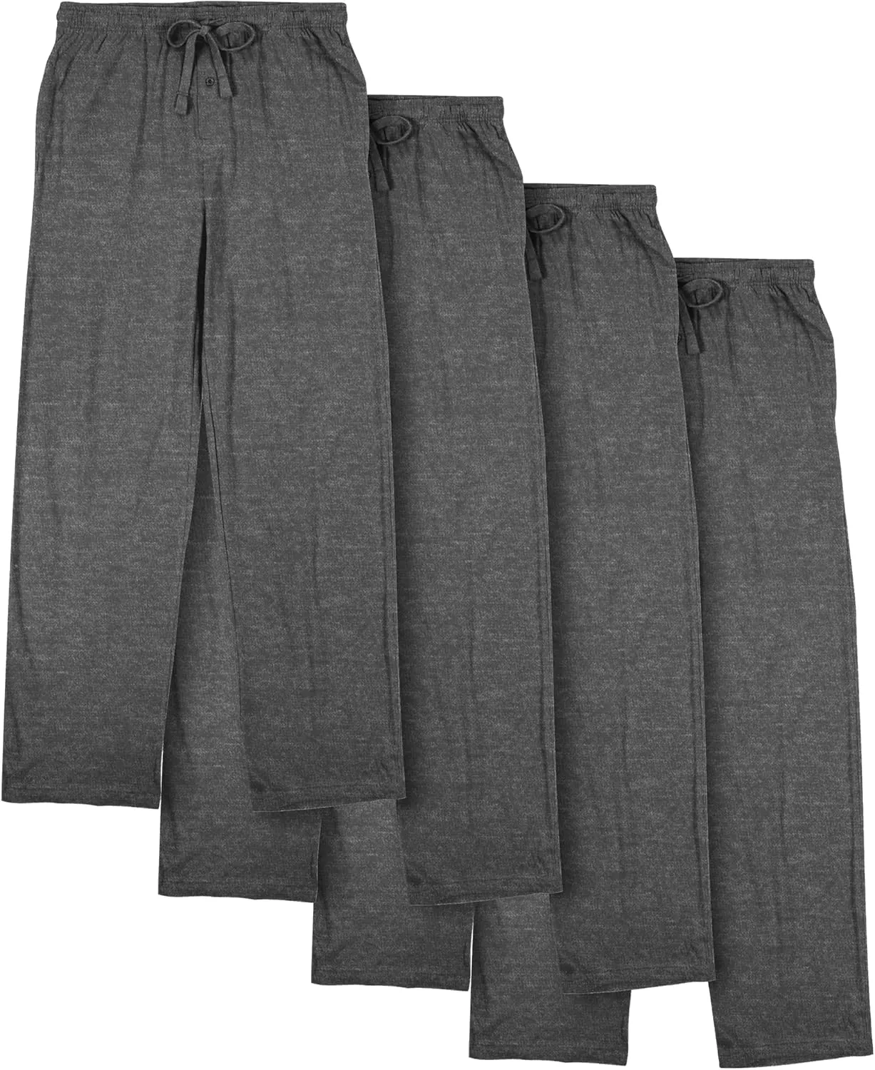 Bioworld Men's 4pk Graphite Heather Sleep Pajama Pants-Small
