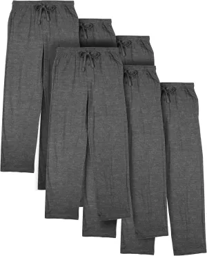 Bioworld Men's 6pk Graphite Heather Sleep Pajama Pants-Medium