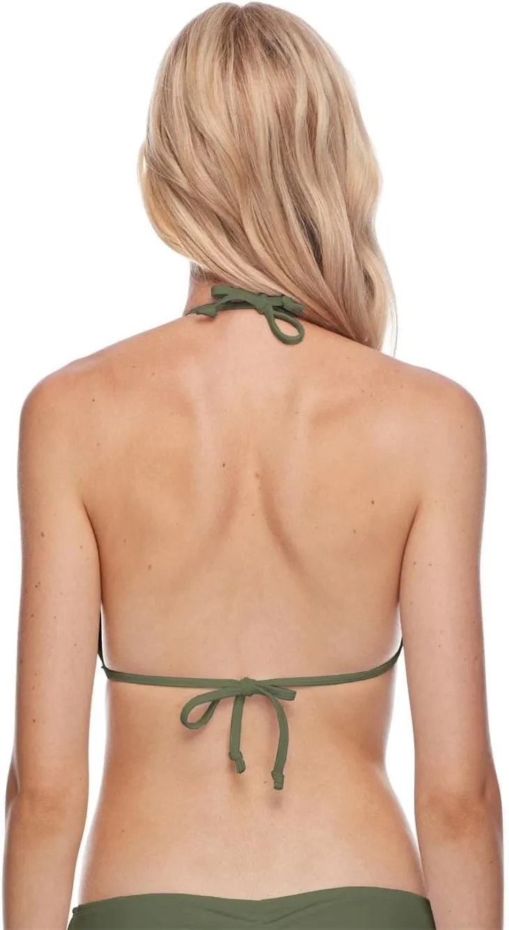 Body Glove Smoothies Baby Love Solid Molded Cup Triangle Push Up Bikini Top Swimsuit