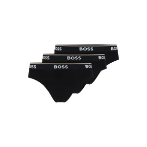BOSS 3 Pack Power Cotton Stretch Briefs - Black