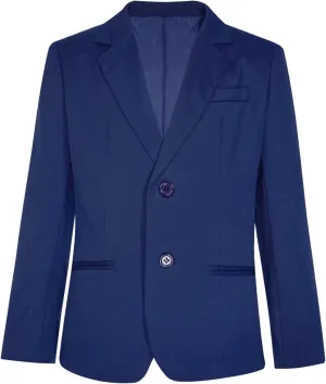 Boys Classic Fit Sport Blazer Long Sleeve Lapel Suit Jacket Single Breasted Outerwear Coat