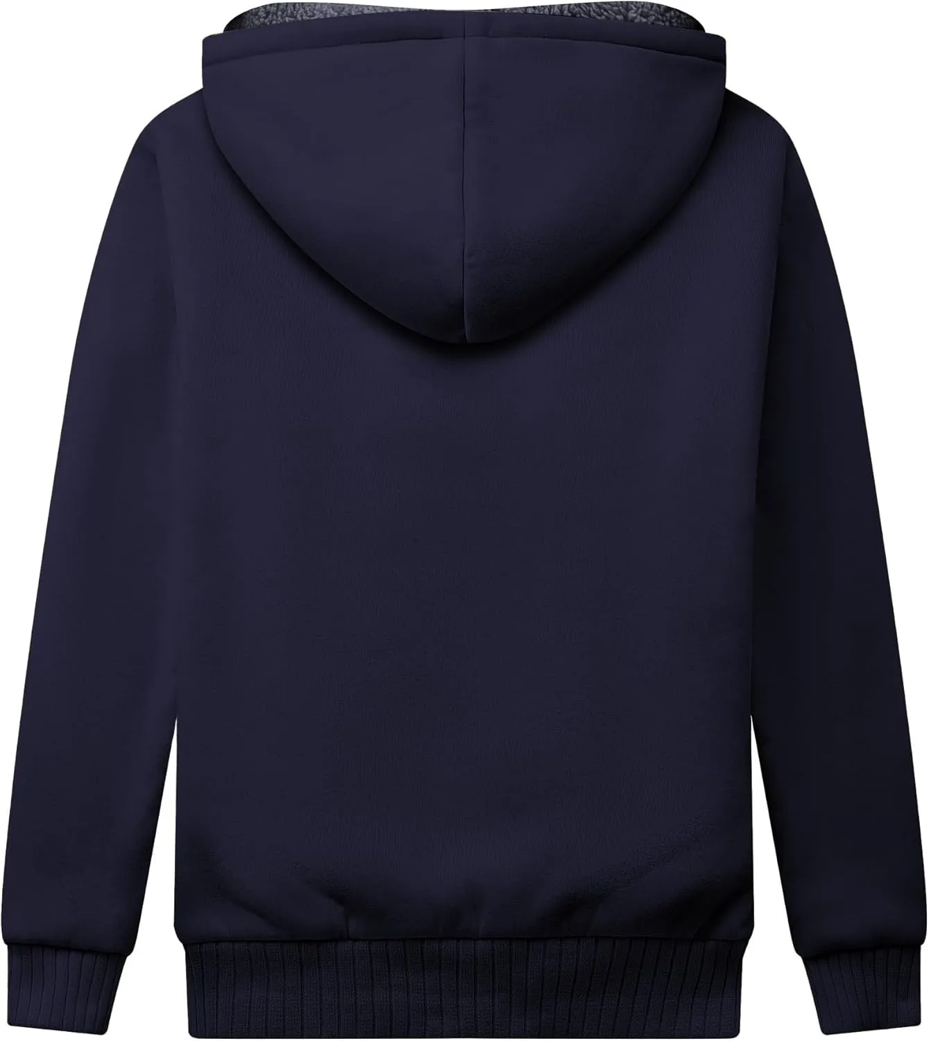 Boys Fleece Jacket Zip Up Hoodie Sherpa Lined Warm Coat Hooded Sweatshirt Outerwear