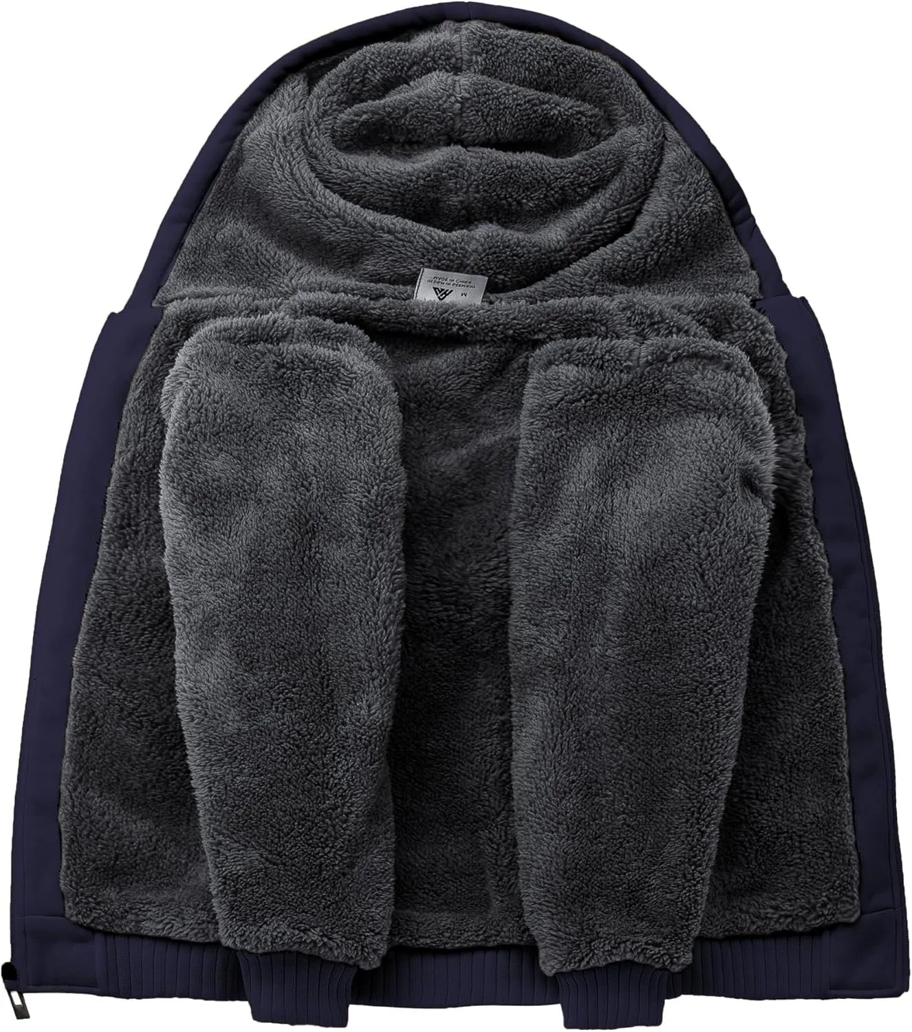 Boys Fleece Jacket Zip Up Hoodie Sherpa Lined Warm Coat Hooded Sweatshirt Outerwear