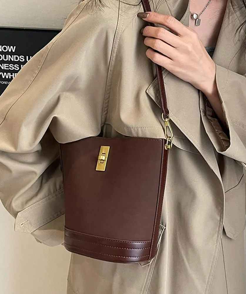 Bucket Bag Crossbody Handbag for Women Fashionable and Versatile Purses Small Tote Work Shoulder Handle Bag