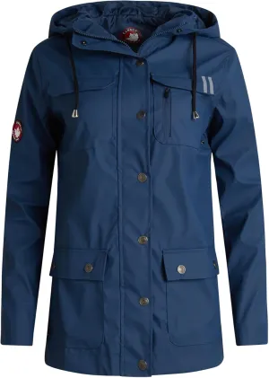 CANADA WEATHER GEAR Womens Rain Jacket - Weather Resistant Lightweight Trench Coat with Adjustable Hood (Sizes: S-XXL)