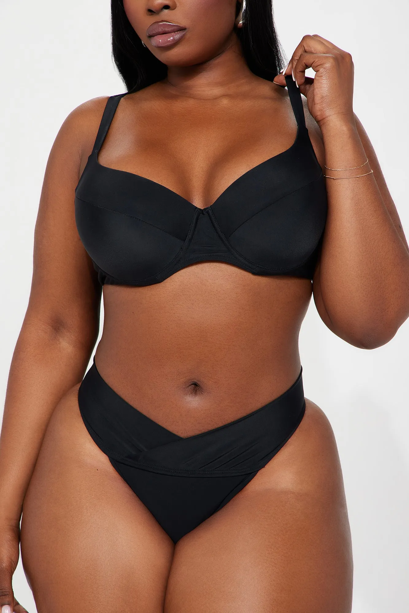 Capri Underwire 2 Piece Bikini - Black