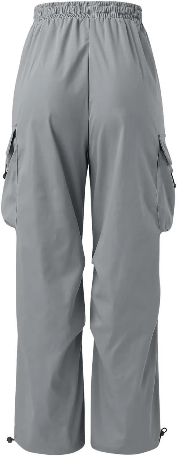 Cargo Pants Men Lightweight Casual Joggers Drawstring Elastic Waist Combat Pant with Pockets