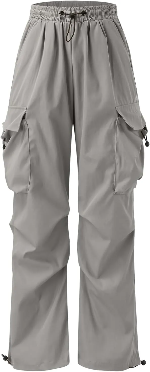 Cargo Pants Men Lightweight Casual Joggers Drawstring Elastic Waist Combat Pant with Pockets