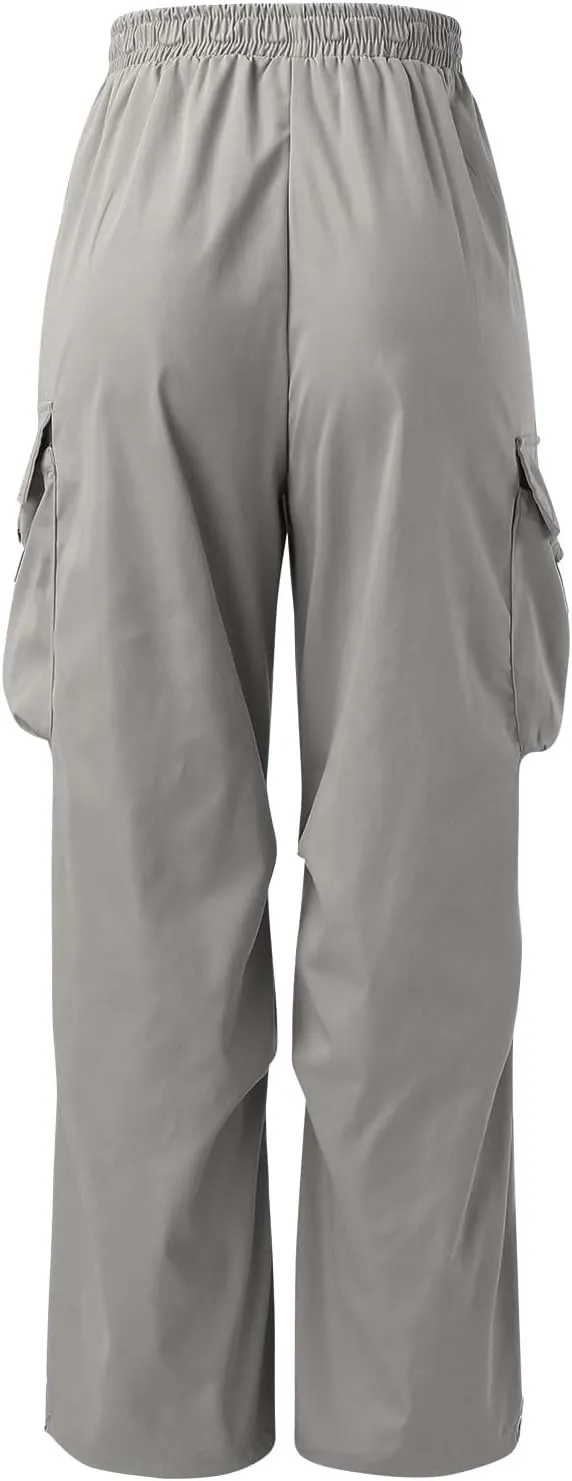 Cargo Pants Men Lightweight Casual Joggers Drawstring Elastic Waist Combat Pant with Pockets