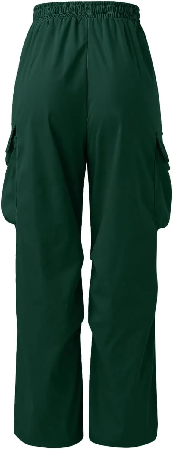 Cargo Pants Men Lightweight Casual Joggers Drawstring Elastic Waist Combat Pant with Pockets