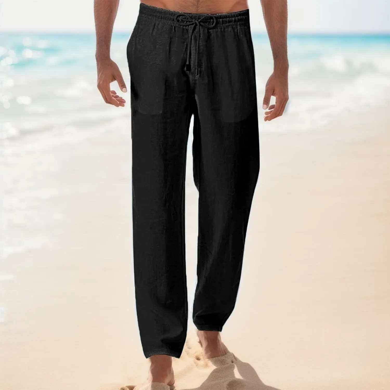 Casual Work Pants for Men Slim Stretch Chino Trousers Men's Slim-Fit Wrinkle- Flat-Front Chino Pants for Fall Men