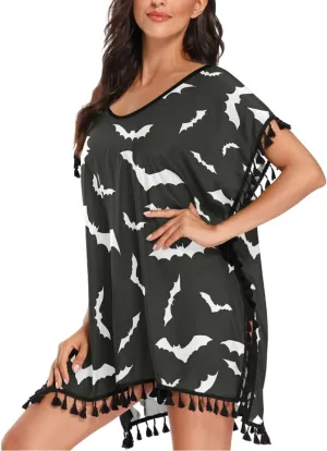 Chic Womens Fashion Stylish Chiffon Tassel Beach Bikini Swimwear Bathing Suit Cover up Dress