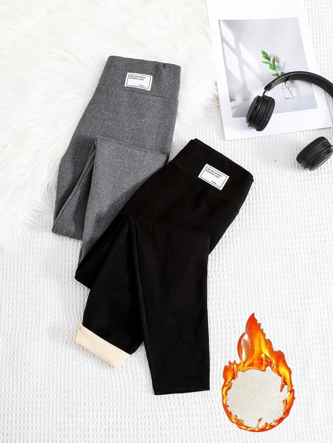 Children's Leggings Girls' Assorted Basic Trousers Skinny Pants Warm Stretch Leggings for Kids