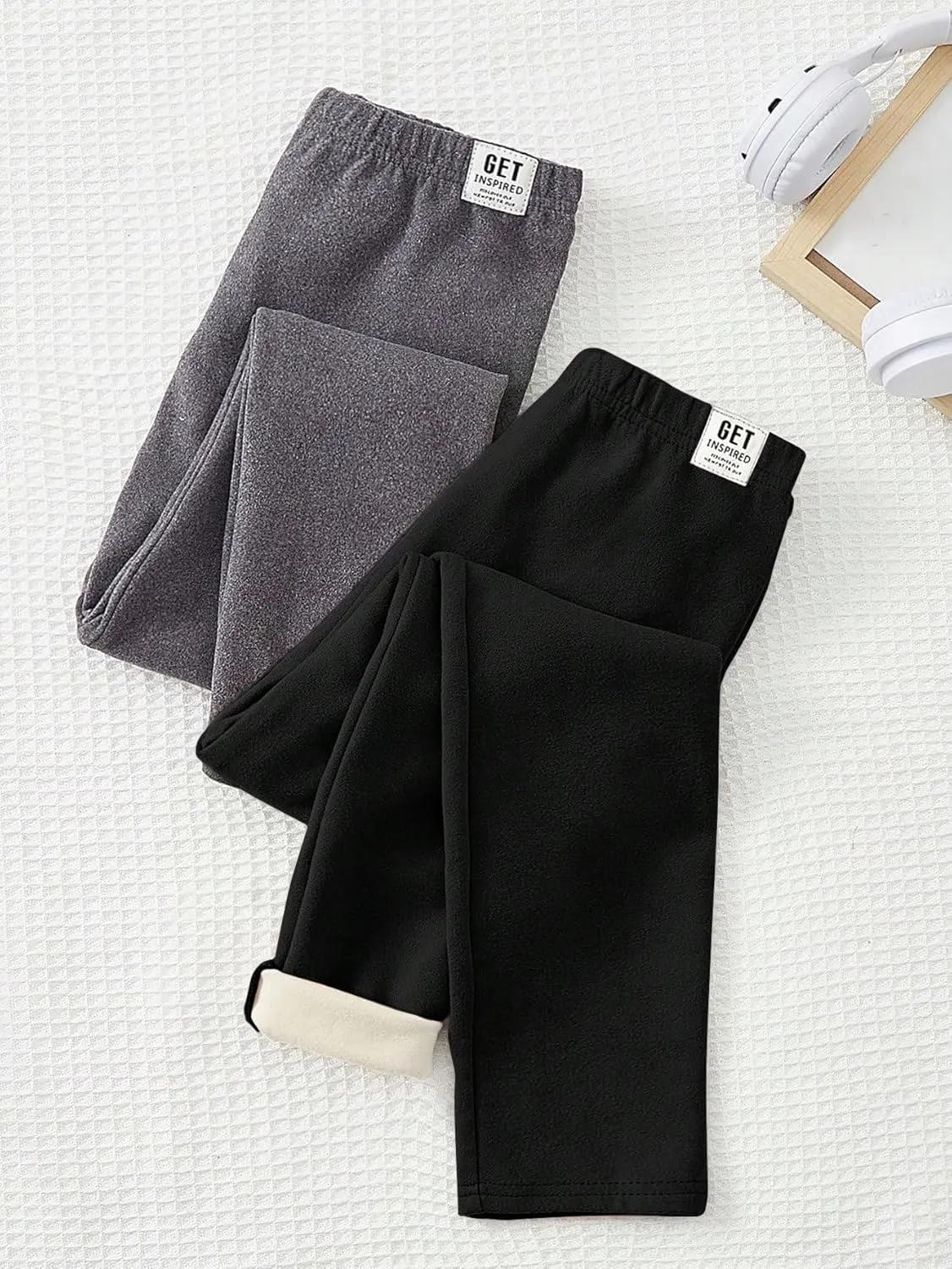Children's Leggings Girls' Assorted Basic Trousers Skinny Pants Warm Stretch Leggings for Kids