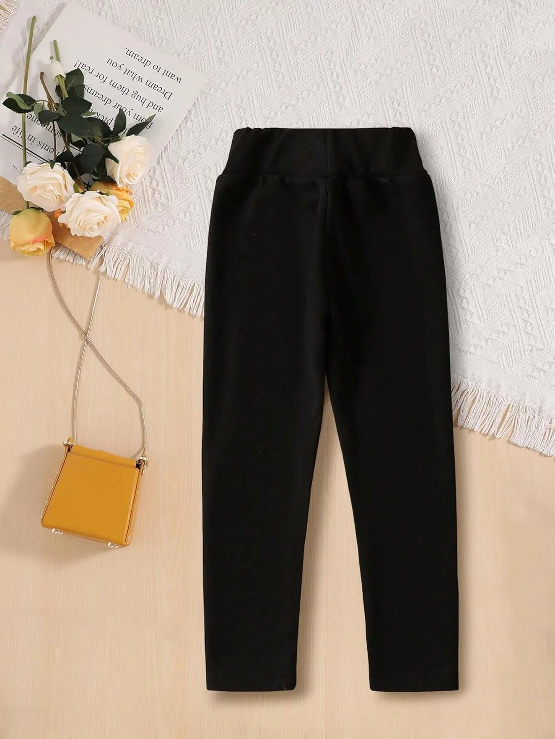 Children's Leggings Girls' Assorted Basic Trousers Skinny Pants Warm Stretch Leggings for Kids