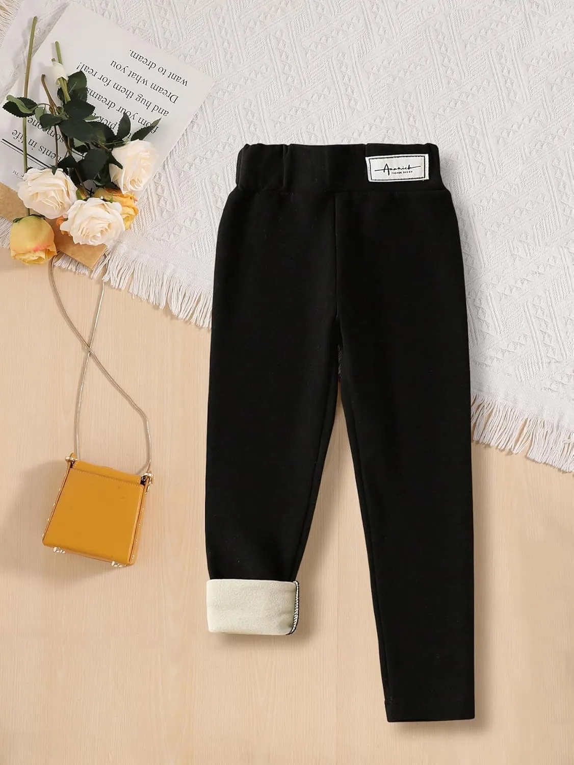 Children's Leggings Girls' Assorted Basic Trousers Skinny Pants Warm Stretch Leggings for Kids