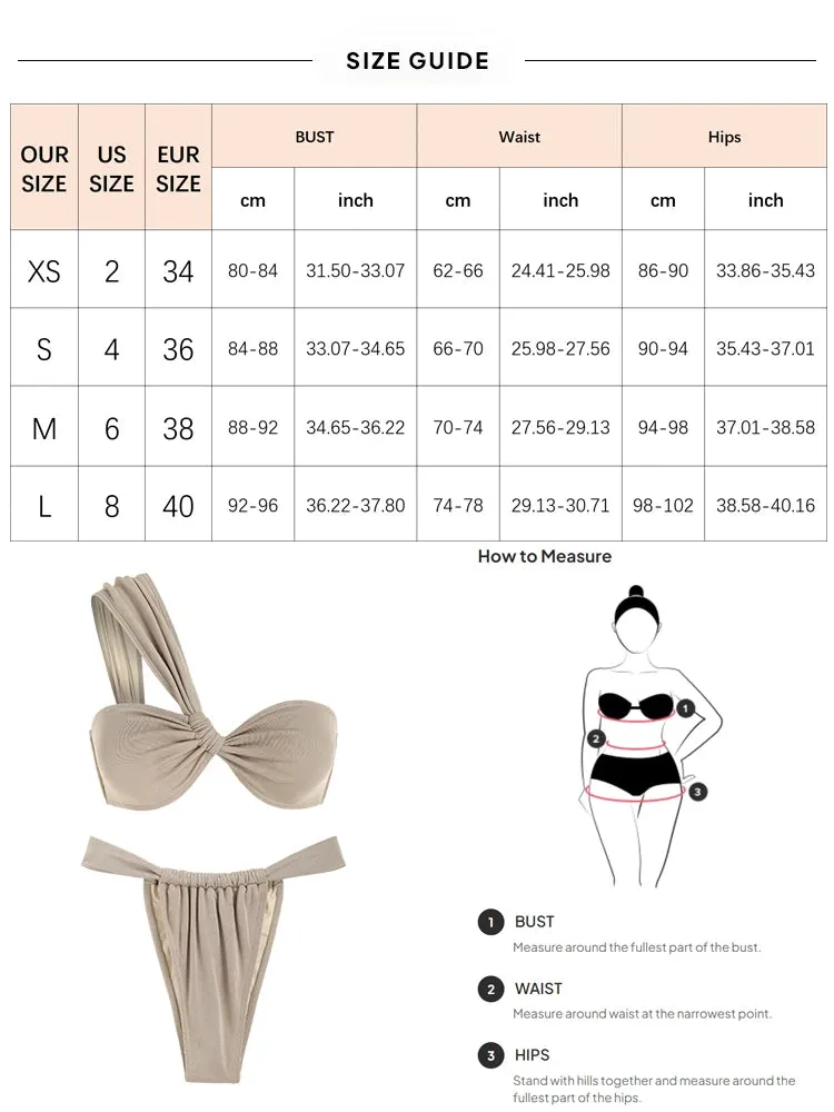 Classic Ruched High-Cut Bikini Set