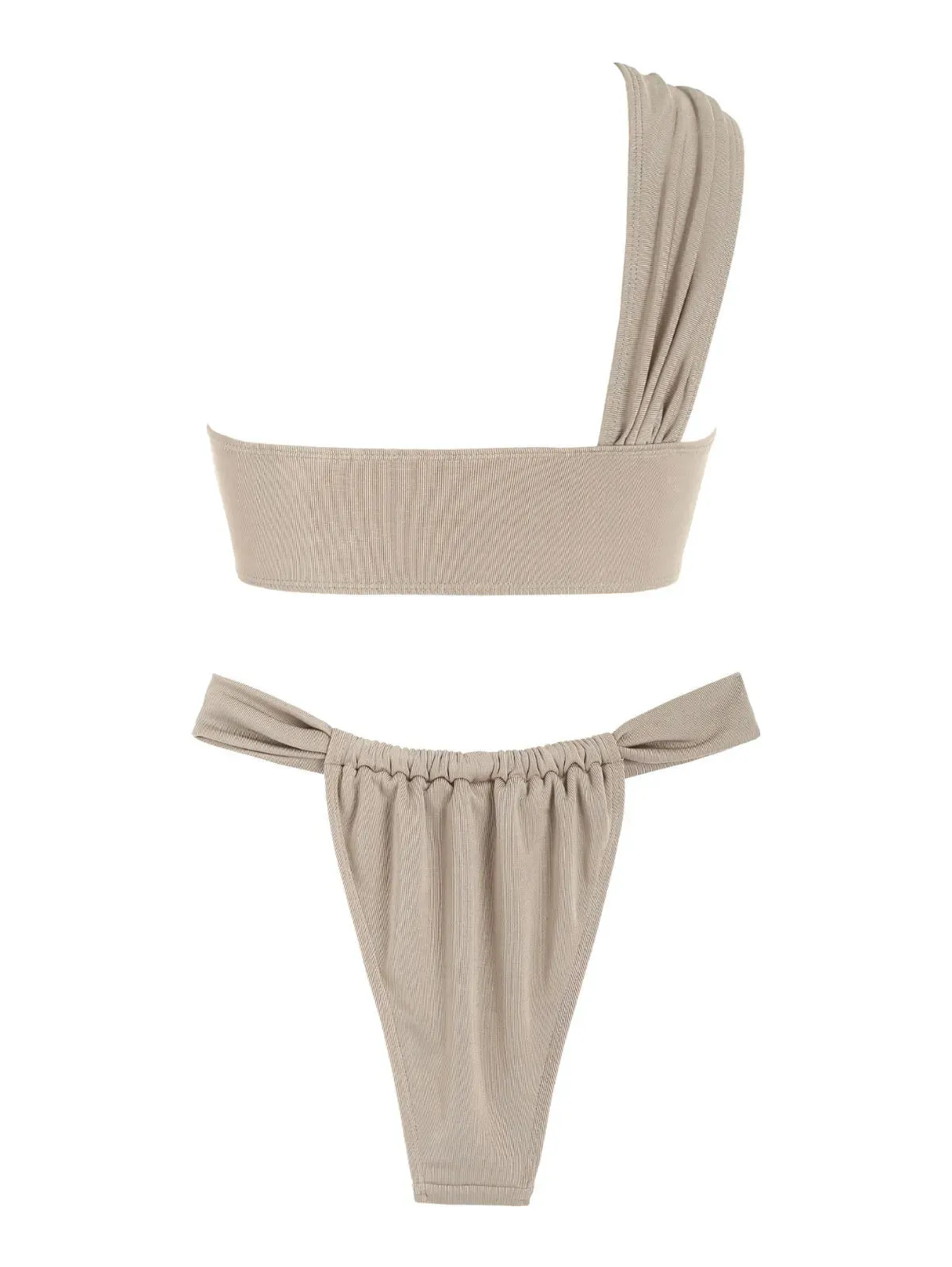 Classic Ruched High-Cut Bikini Set