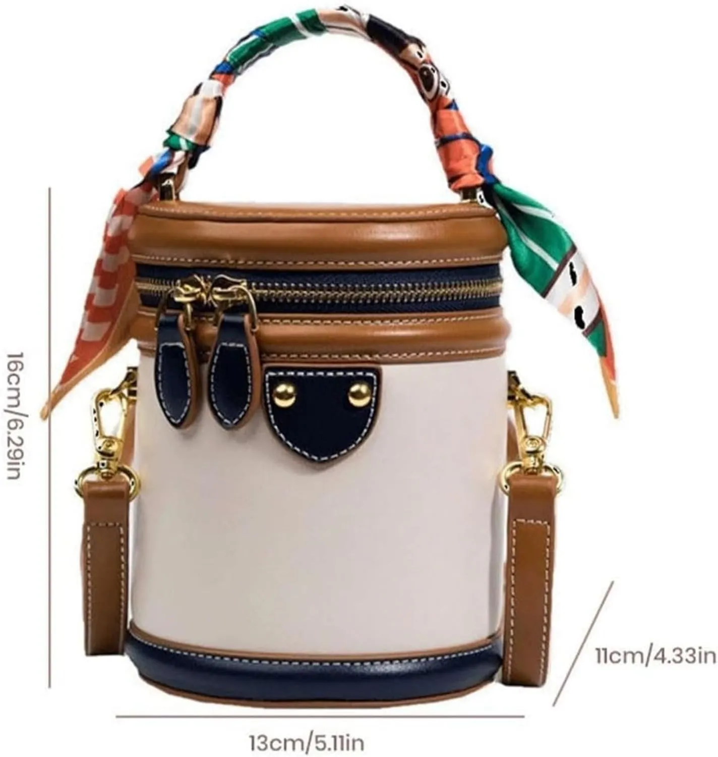 Colorblock Bucket Bag For Women, JAKYE 2025 New Colorblock Bucket Bag for Women, Fashion Versatile Crossbody Bags