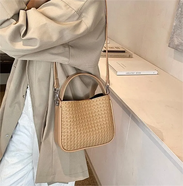 Commuter underarm Purses women's woven handbags simple retro versatile fashion shoulder crossbody bags