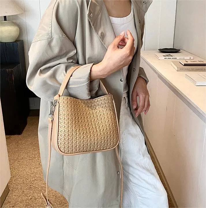 Commuter underarm Purses women's woven handbags simple retro versatile fashion shoulder crossbody bags