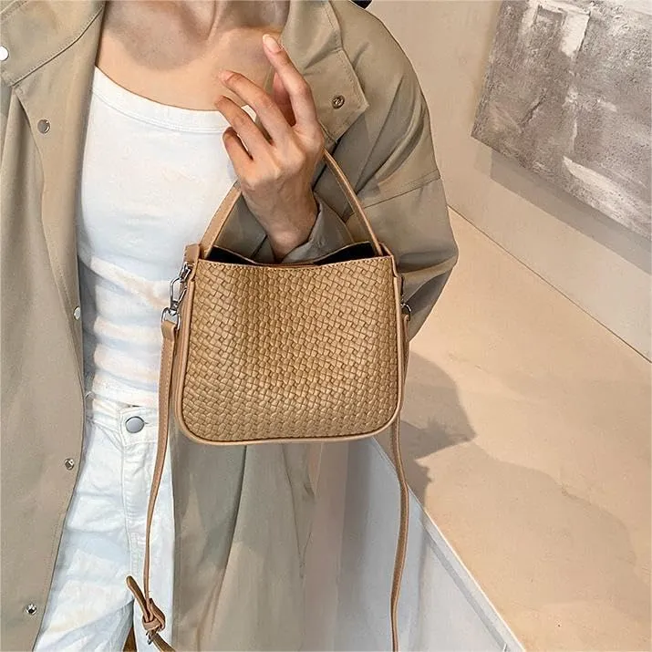 Commuter underarm Purses women's woven handbags simple retro versatile fashion shoulder crossbody bags