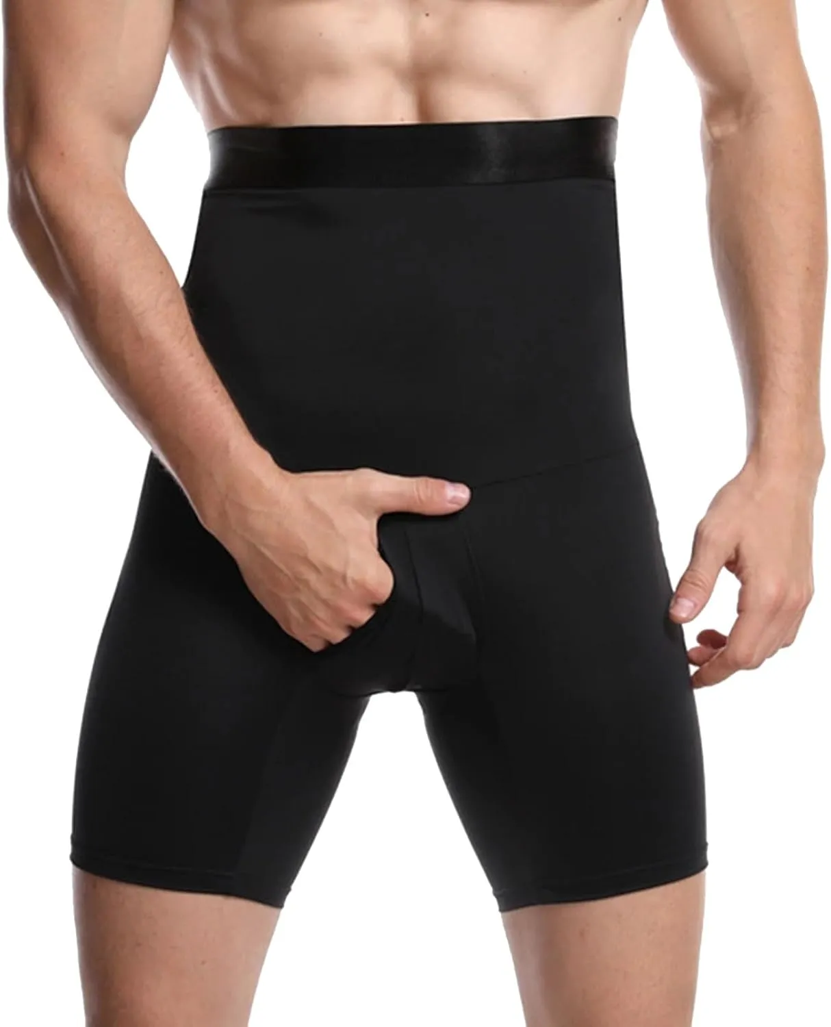 Compression Shorts Men Tummy Control Shapewear Body Shaper Slimming Waist Trainer High Waist Leg Boxer Briefs Underwear