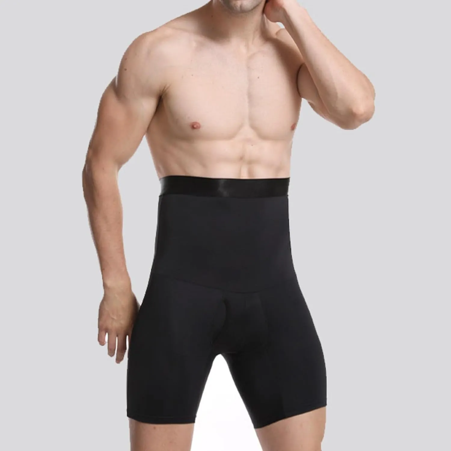 Compression Shorts Men Tummy Control Shapewear Body Shaper Slimming Waist Trainer High Waist Leg Boxer Briefs Underwear