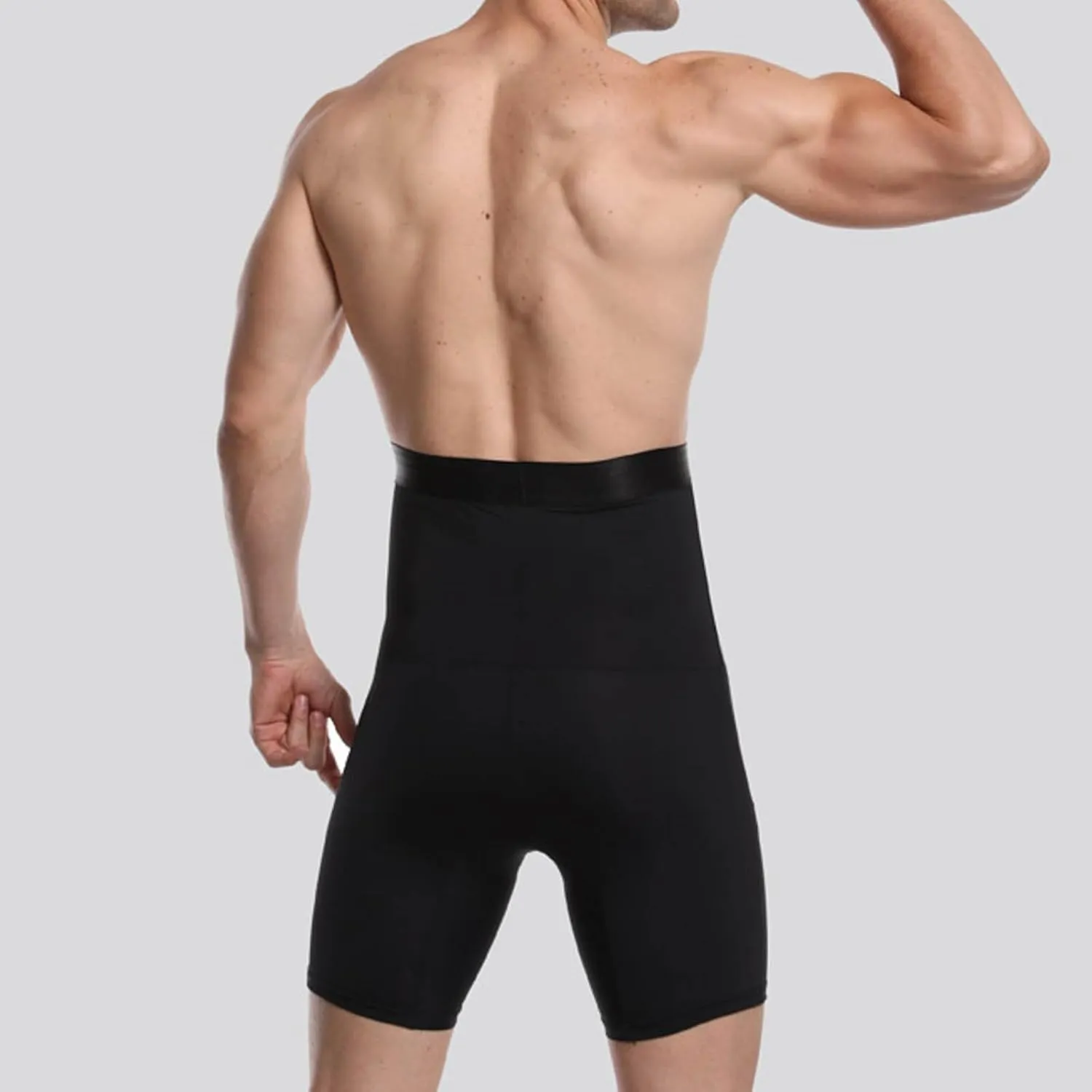 Compression Shorts Men Tummy Control Shapewear Body Shaper Slimming Waist Trainer High Waist Leg Boxer Briefs Underwear