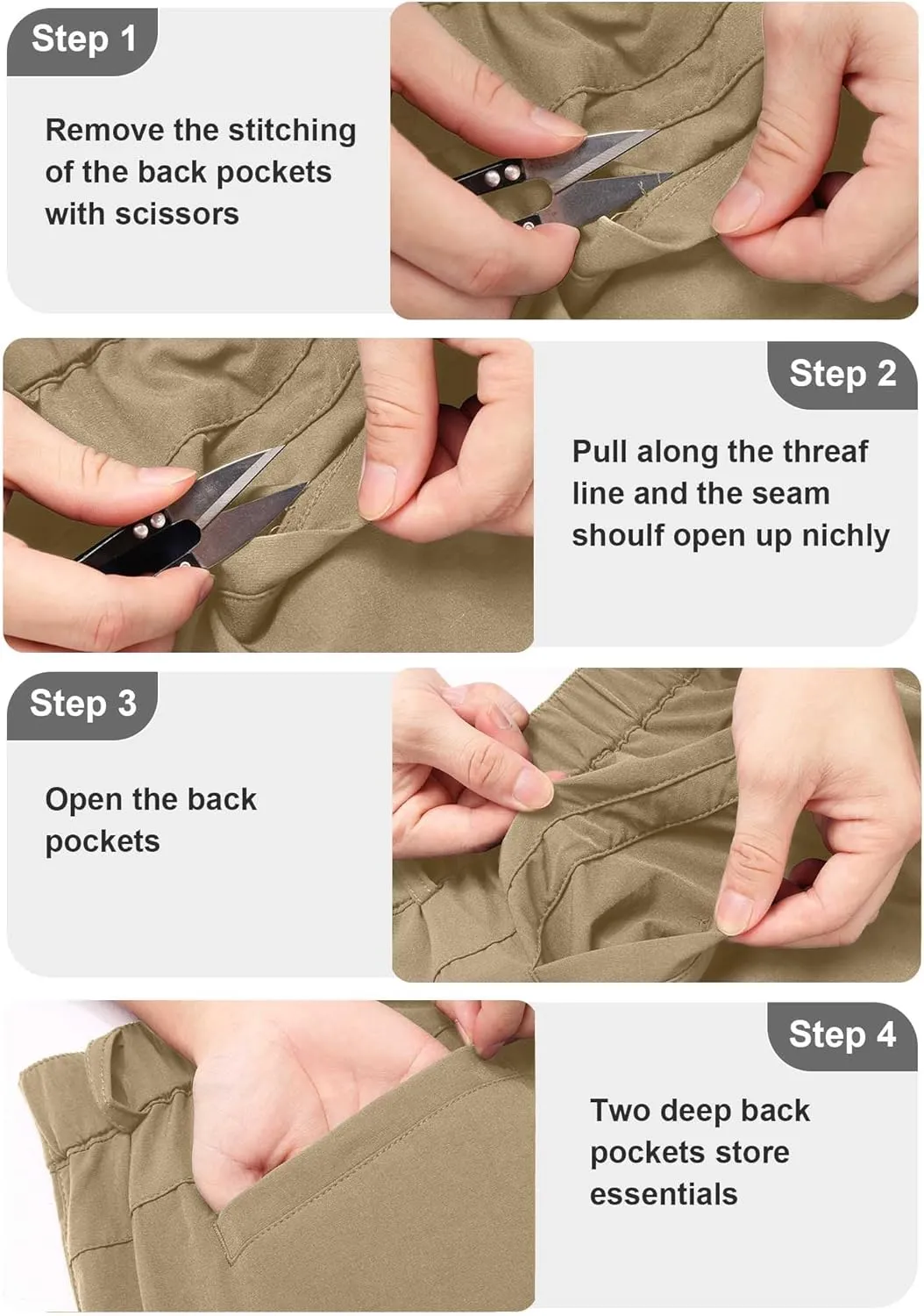 COOFANDY Men's Casual Pants Classic Fit Flat Front Pants Lightweight Elastic Waist Golf Trousers with Pockets