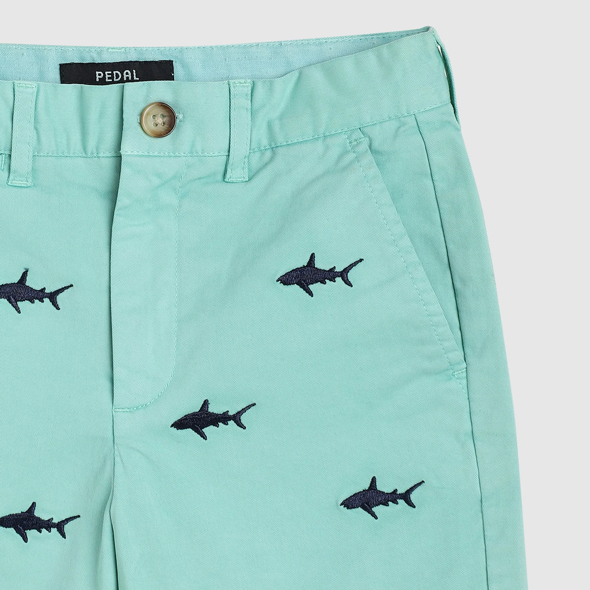 Coopers Embroidered Shark Chino Shorts