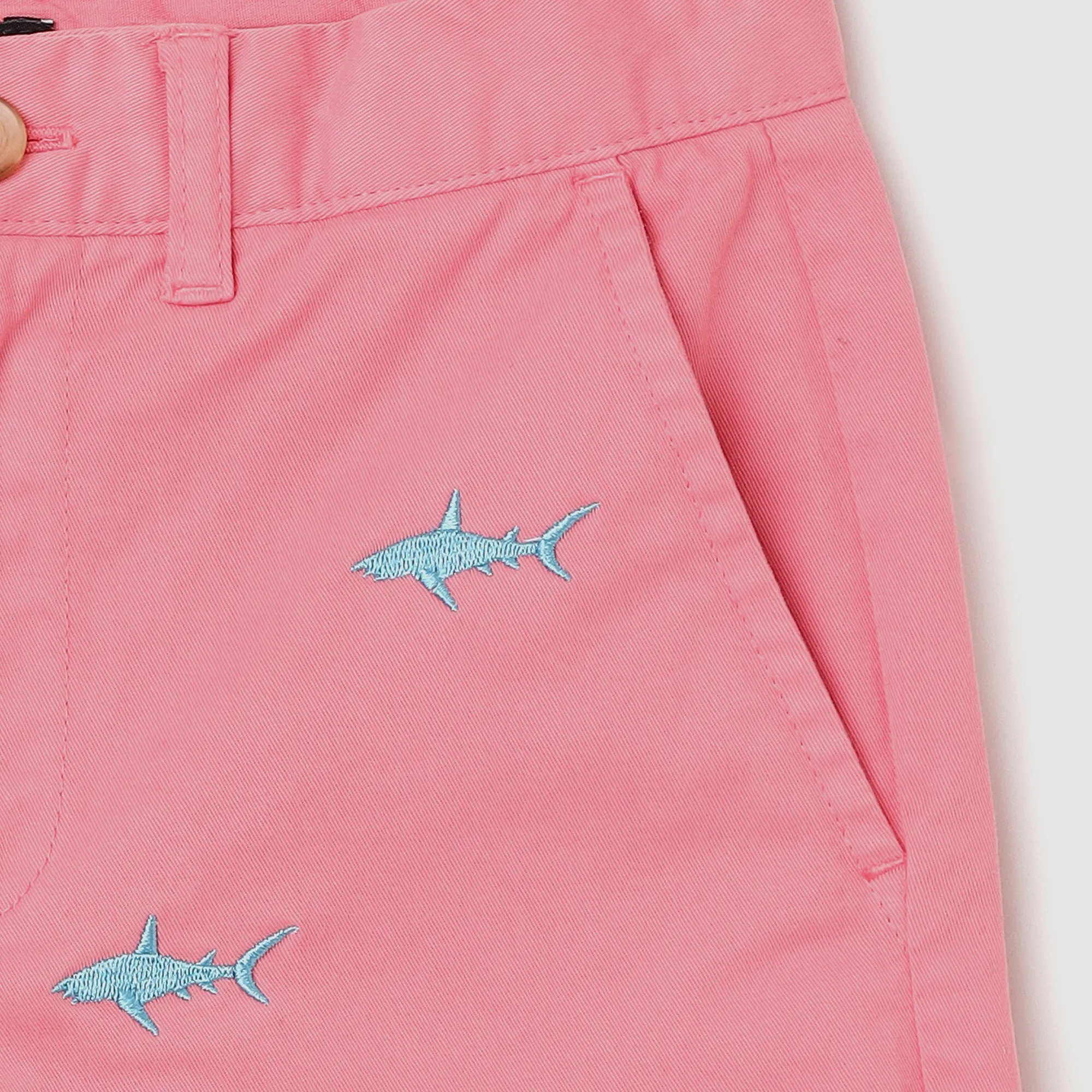 Coopers Embroidered Shark Chino Shorts