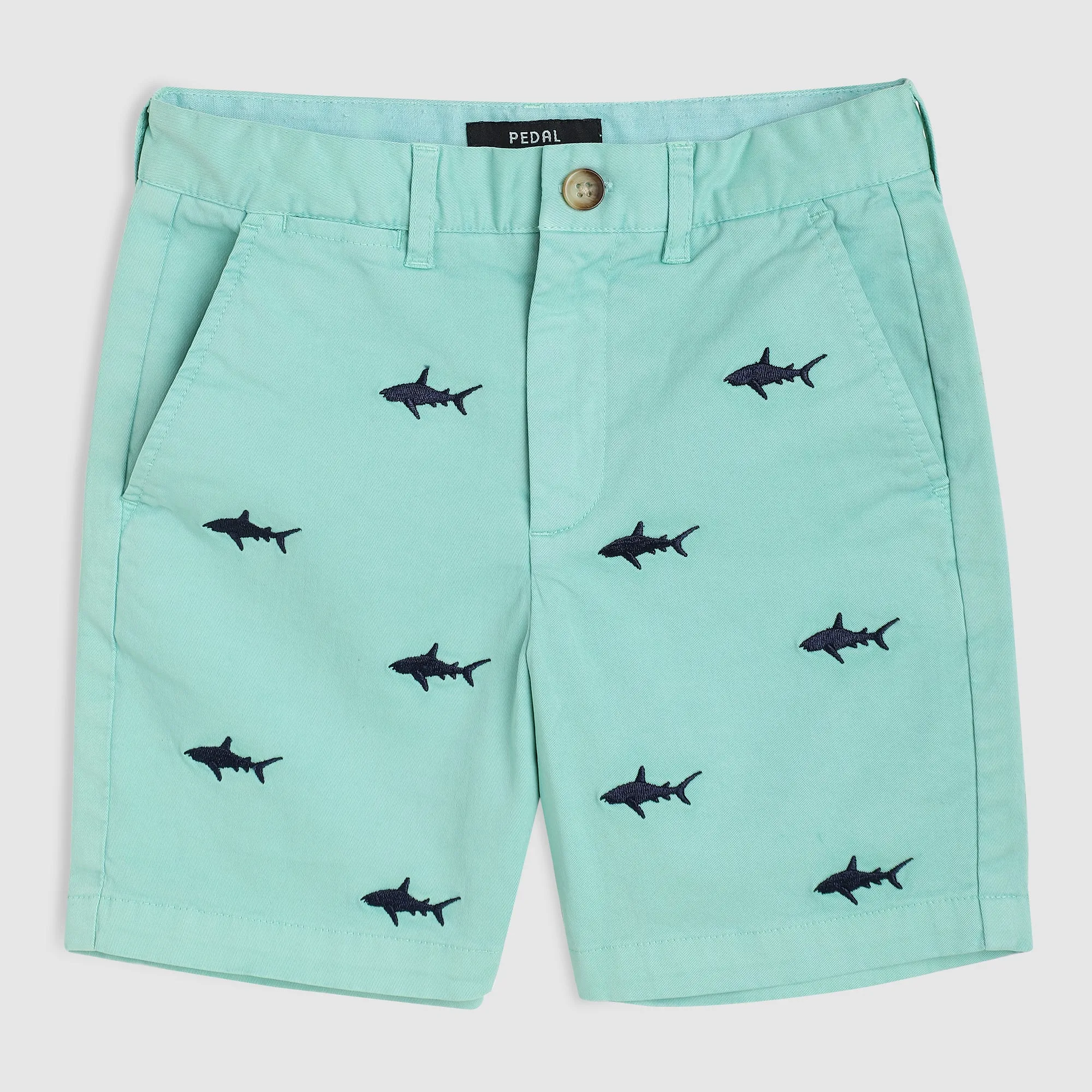 Coopers Embroidered Shark Chino Shorts