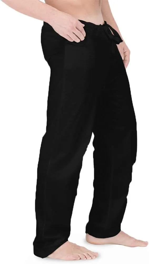 Cottonique Men's Latex-Free Drawstring Lounge Pants Made from 100% Organic Cotton (Melange)