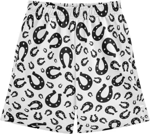 Cow Boy Horseshoe Boys Athletic Shorts Kids Basketball Shorts Gym Short for Summer XL