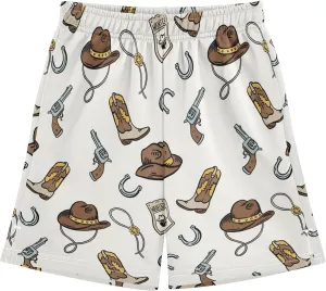 Cowgirl Hat Boots Shoe-horse Boys Athletic Shorts Kids Basketball Shorts Gym Short for Summer L