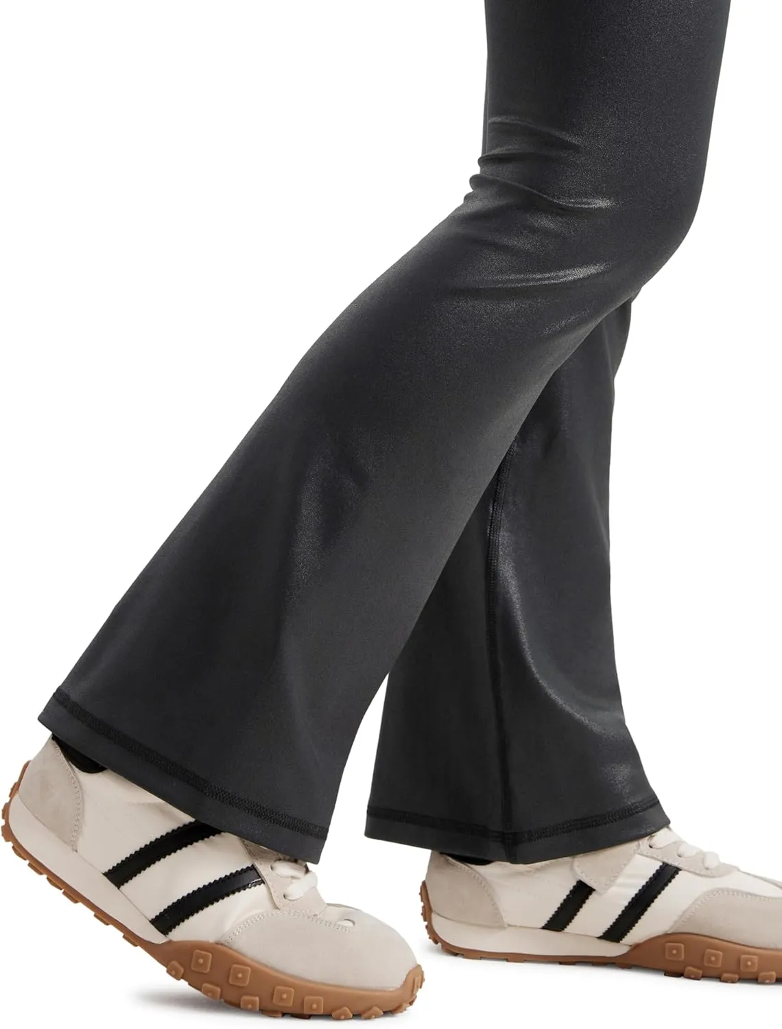 CRZ YOGA Girls Butterluxe Crossover Flare Leggings - Kids High Waist V Cross Bell Bottoms Bootcut Lounge Active Yoga Pants