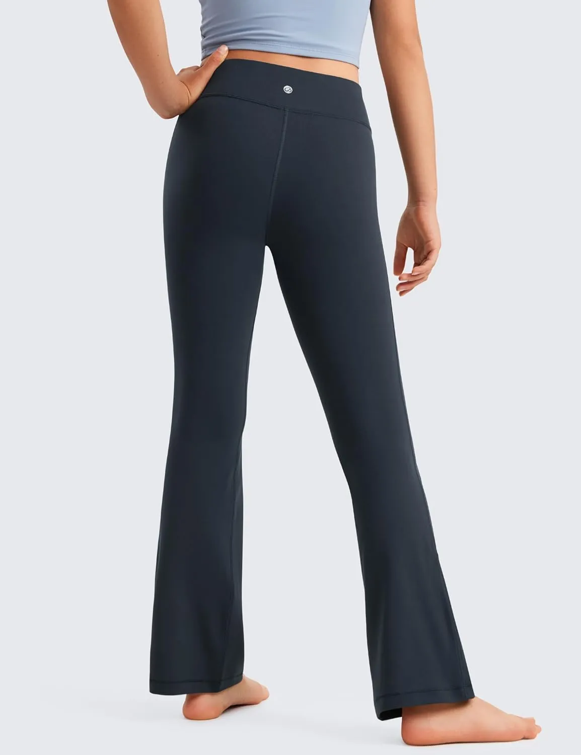 CRZ YOGA Girls Butterluxe Flare Leggings - Kids High Waist Bell Bottoms Bootcut Lounge Casual Active Yoga Dance Pants
