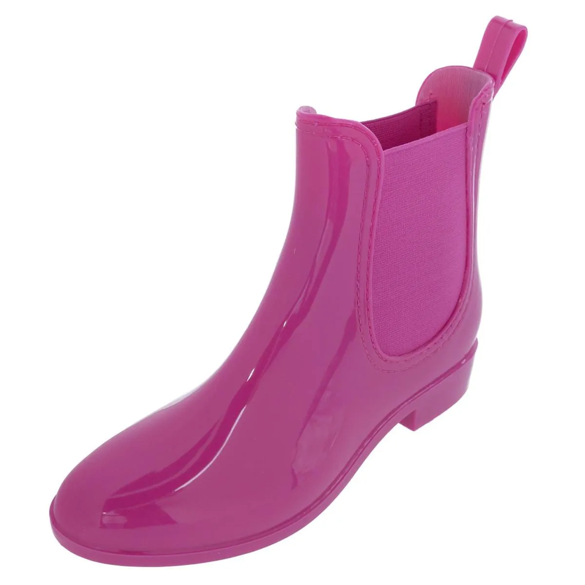 CTM® Women's Solid Black Waterproof Ankle Rain Boots