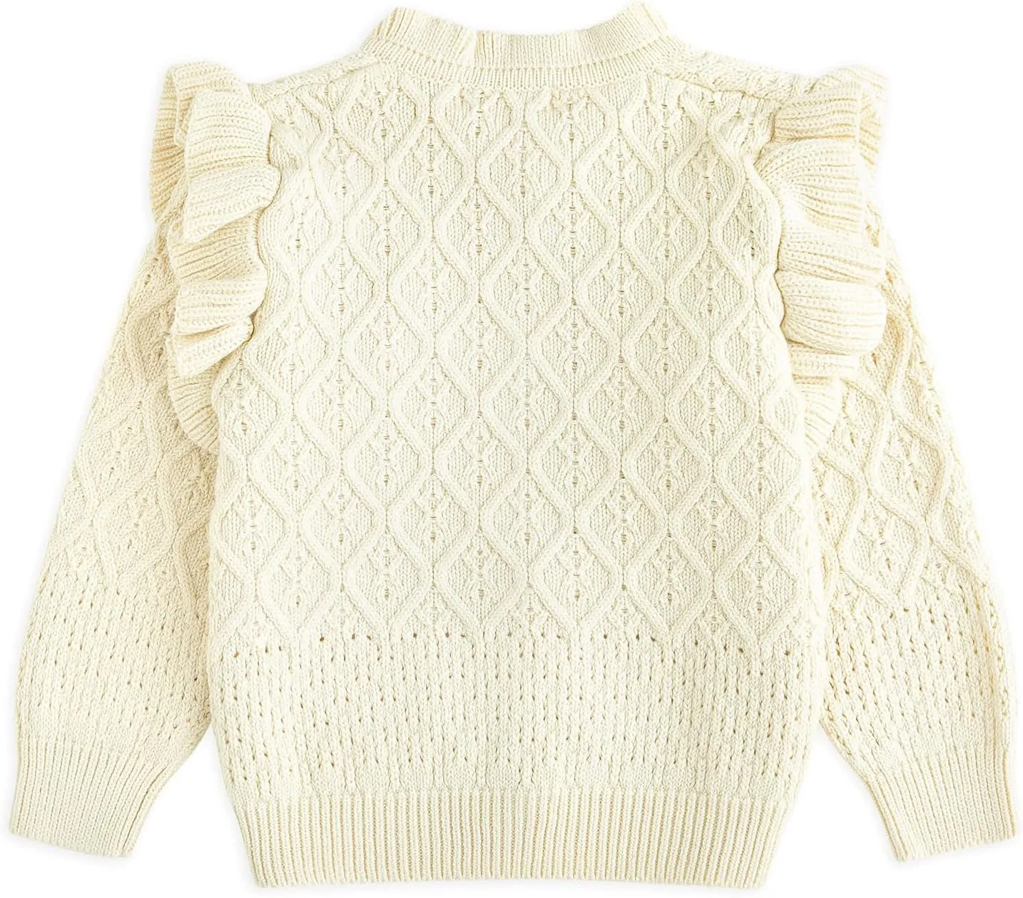 Curipeer Baby Girls Knitted Cardigan Pompoms Sweater Toddler Long Sleeve Jacket Outerwear 6M-4Y