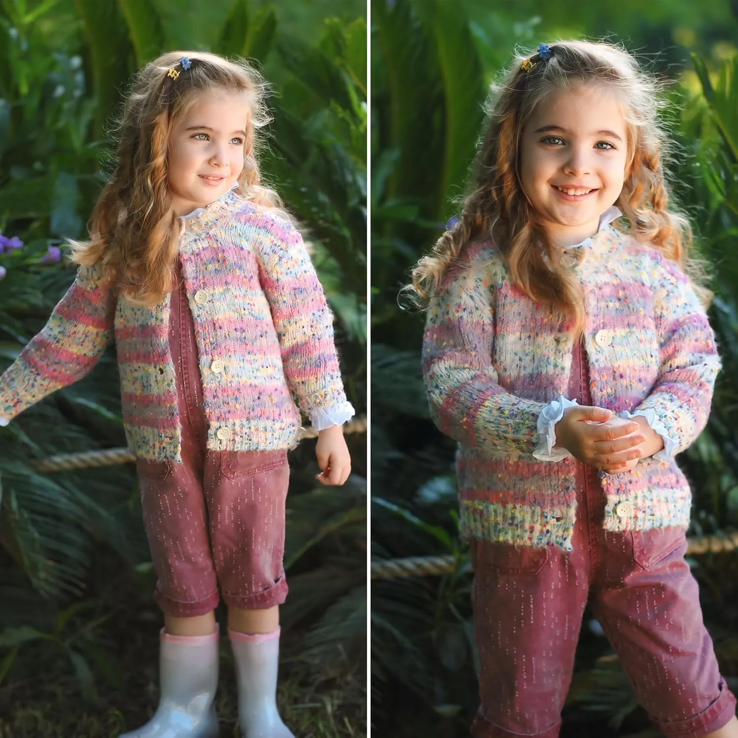 Curipeer Baby Girls Knitted Cardigan Pompoms Sweater Toddler Long Sleeve Jacket Outerwear 6M-4Y