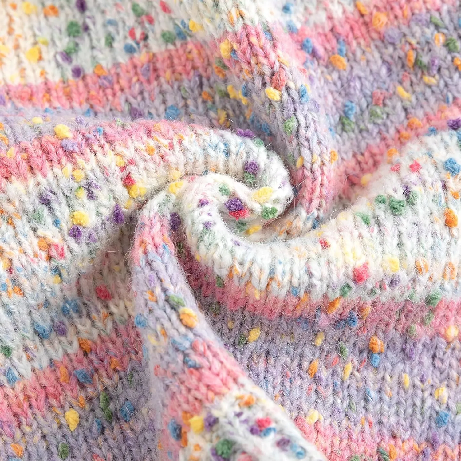 Curipeer Baby Girls Knitted Cardigan Pompoms Sweater Toddler Long Sleeve Jacket Outerwear 6M-4Y