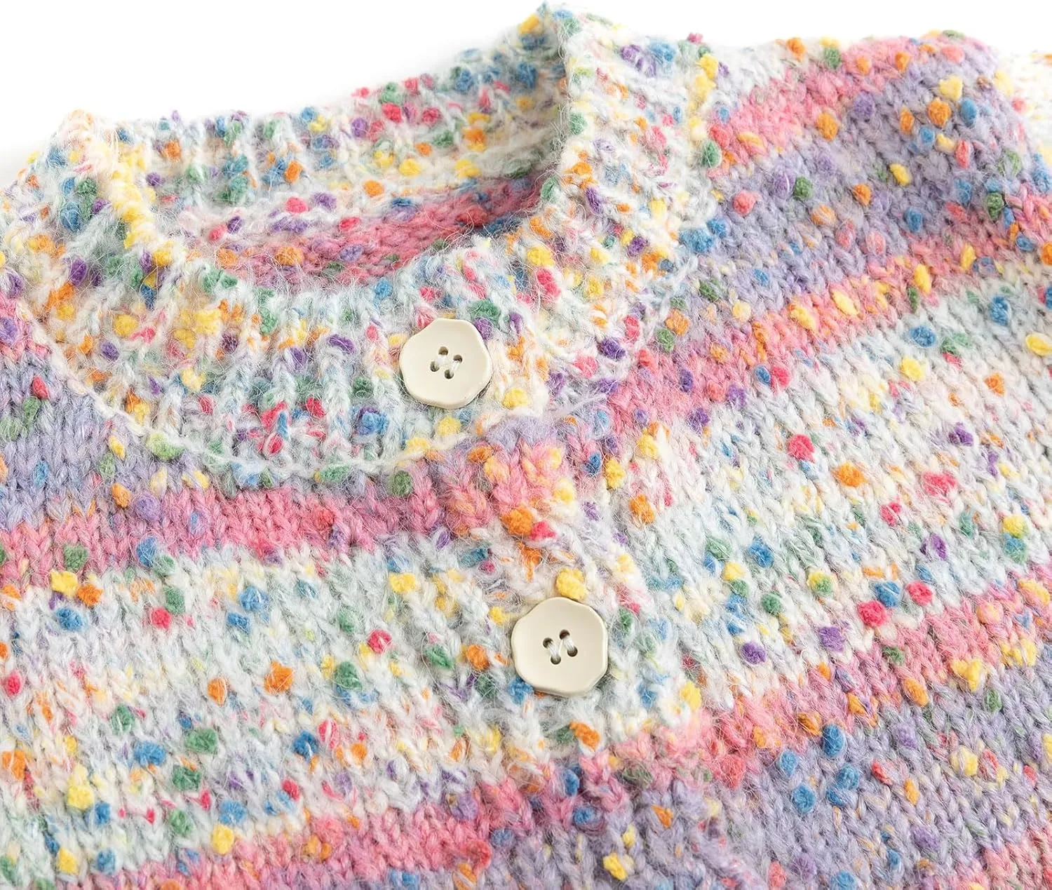 Curipeer Baby Girls Knitted Cardigan Pompoms Sweater Toddler Long Sleeve Jacket Outerwear 6M-4Y